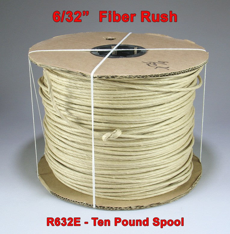 R632  6/32'' Fiber Rush Brown - 10-pound Spool