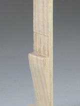 8" Flat Top Wooden Handle with Grip and Shelf Notch