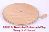 9" Nantucket Bottom with Plug (Diameter of this base is 5 1/8") - Supply is Limited