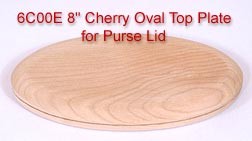 8 inch Cherry Oval Top Plate for Purse Lid - SUPPLY IS LIMITED