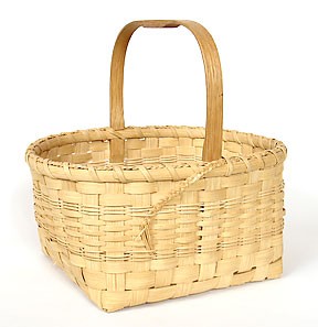 Market Basket with Notched Handle Basket Pattern