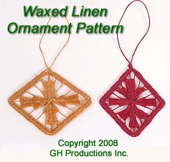 Waxed Linen Ornament Basket -- Pattern Sheet