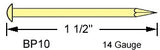 1 1/2 inch Brass Pins 14 gauge - 1/2 oz. package