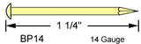 1 1/4 inch Brass Pins 14 gauge - 1/2 oz. package - SUPPLY IS LIMITED